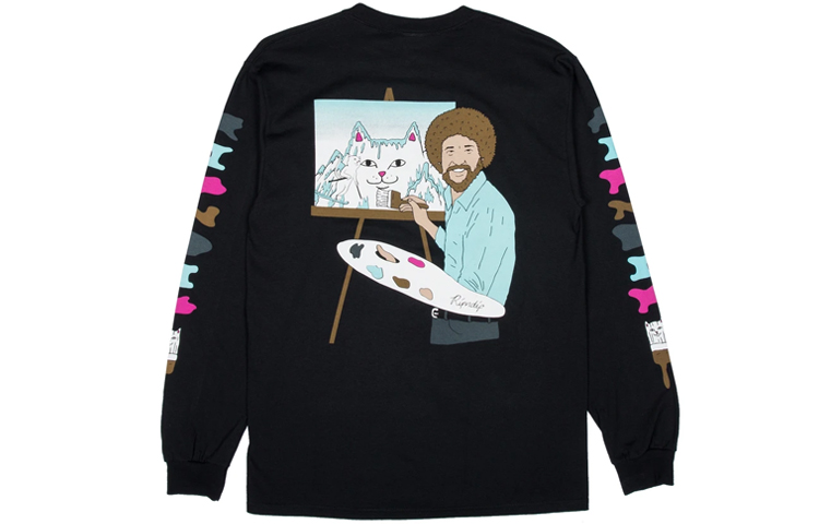 RIPNDIP Middle Finger Nerm Cat Graphic Hoodie Unisex Black RNDLTX2018090711