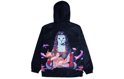 RIPNDIP Mother Fish Baby Hooded Coaches Jacket Black Unisex RIP-FW18-008