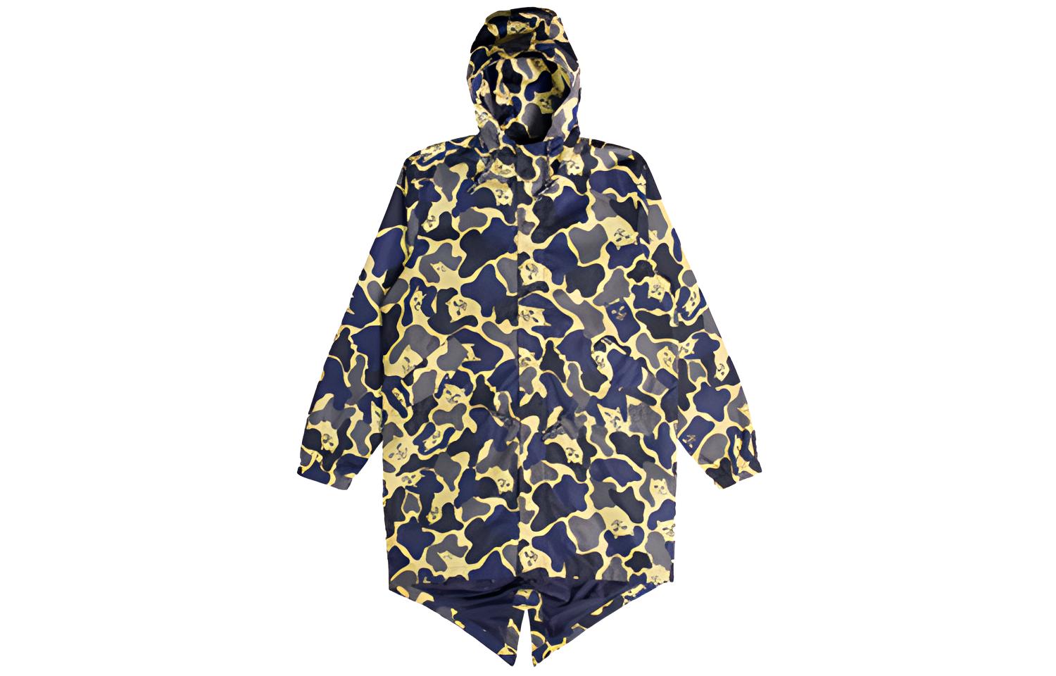 RIPNDIP Nerm Camo Fishtail Parka Yellow Casual Unisex Windbreaker Coat RIP-FW18-010