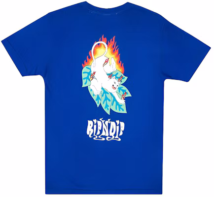 RIPNDIP Nermal Cat Graphic Tee Royal Blue Casual T-Shirt. RND4172 Buy RIPNDIP Nermal Cat Graphic Tee Royal Blue Casual T-Shirt. RND4172