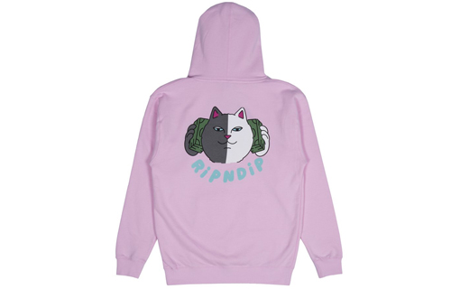 RIPNDIP Nermal Cat Pink Hoodie Unisex Casual Sweatshirt RND184RND2915-PIN