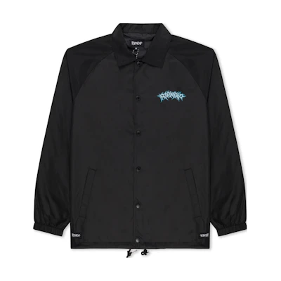 RIPNDIP Nervous System Coaches Jacket Black Long Sleeve Button-Up Jacket RNDHOL23102