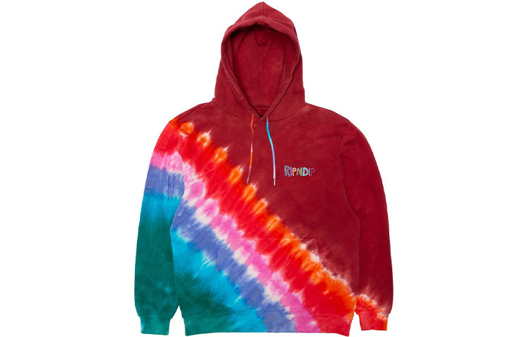RIPNDIP OG Prisma Embroidered Hoodie Red - Gradient Logo Unisex Pullover RND-SS21-106
