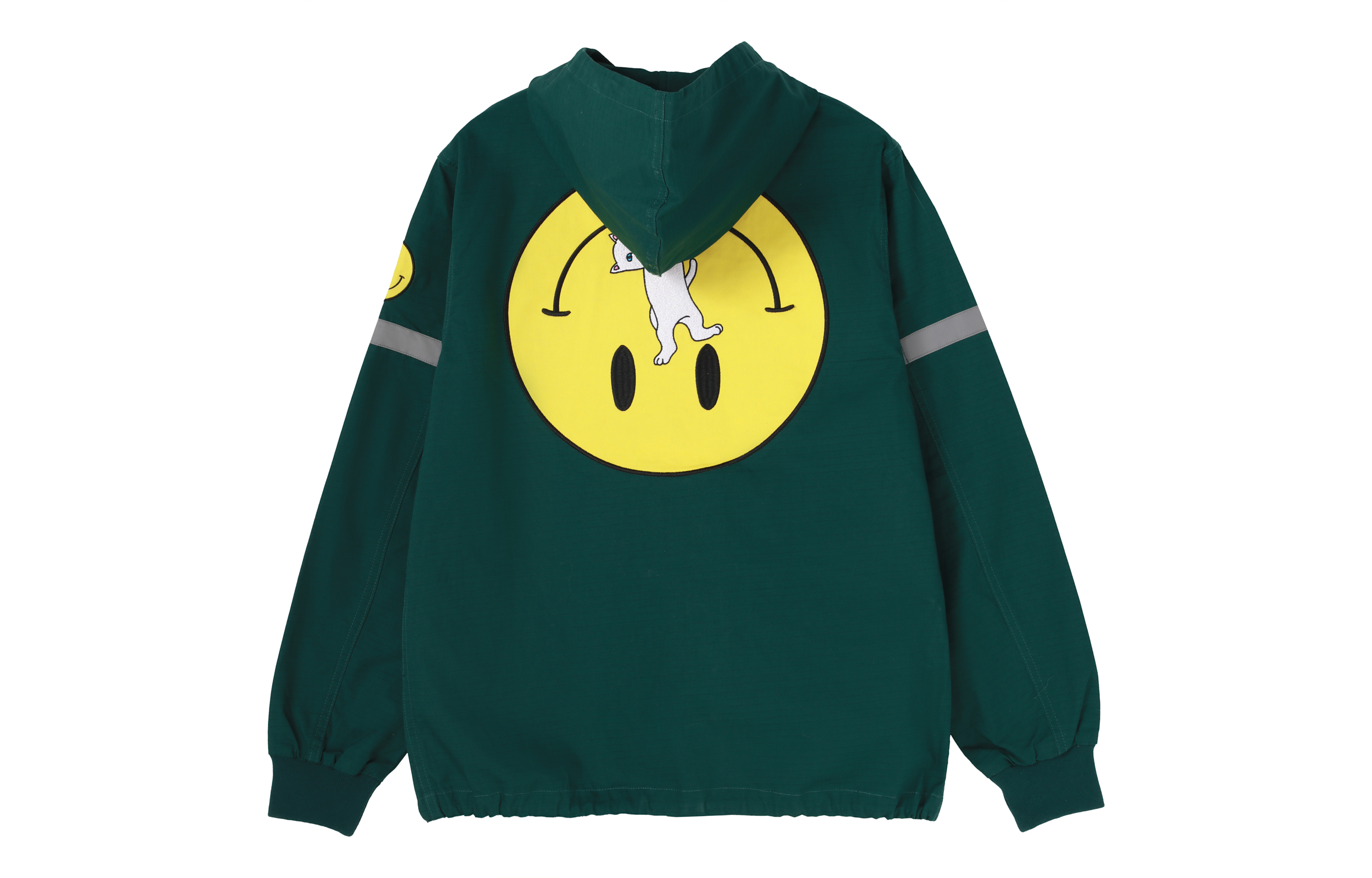 RIPNDIP OK Jacket Forest Green - Cat Smiley Face Unisex Streetwear RNDLJK201807046