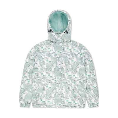 RIPNDIP Olive Full-Zip Hoodie Jacket Men’s Loose Fit All-Over Print RNDSPR24103