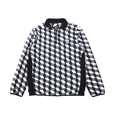 RIPNDIP Plaid Zip-Up Jacket Black White Mens Crewneck RND2912