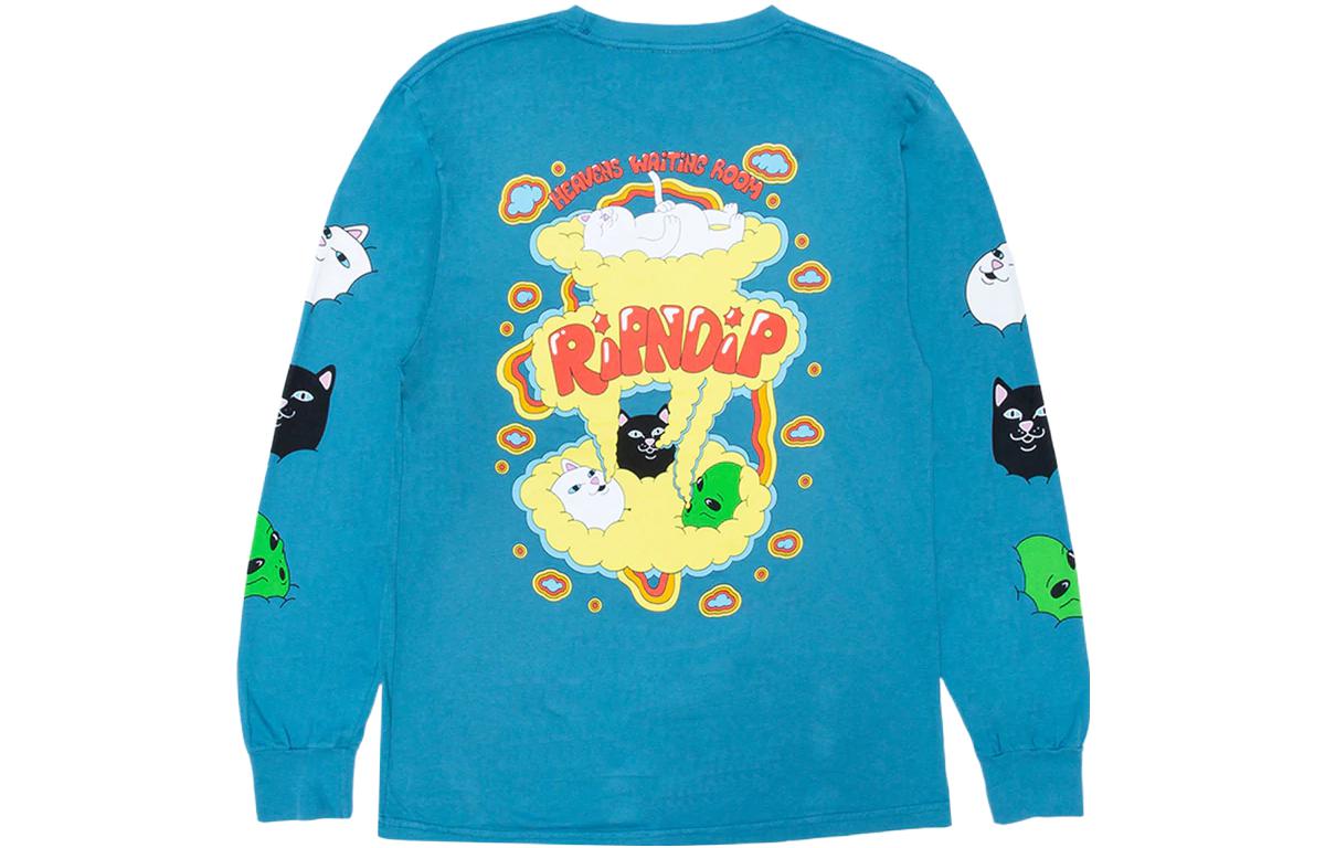 RIPNDIP Printed Cartoon Graphic Hoodie Blue - RND8045