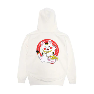 RIPNDIP Printed Cartoon Graphic Hoodie Unisex White RND9039