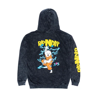 RIPNDIP Printed Cartoon Unisex Hoodie Black RND8038