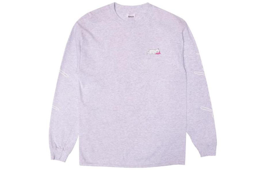 RIPNDIP Purple Cartoon Graphic Unisex Crewneck Long-Sleeve Sweatshirt RND4160-S-HGY