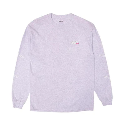 RIPNDIP Purple Cartoon Graphic Unisex Crewneck Long-Sleeve Sweatshirt RND4160-S-HGY