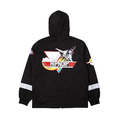 RIPNDIP Reflective Space Coach Jacket Black Unisex rnd3707