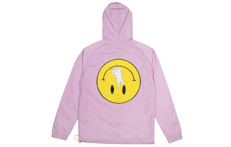 RIPNDIP Smiling Hang Cat Hoodie Jacket Unisex Pink RND2006