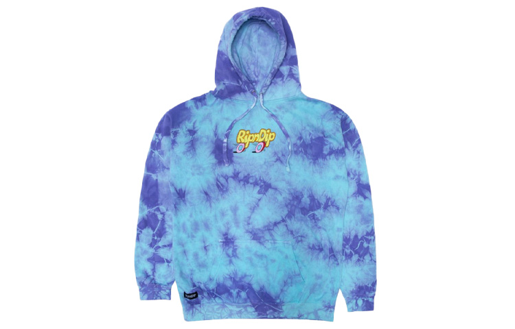 RIPNDIP Speedway Boogie Tie-Dye Hoodie Blue - Pullover Sweatshirt RND8043