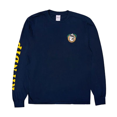 RIPNDIP SS223 Graphic Letter Print Crewneck Loose-Fit Sweatshirt Blue Mens RND4159