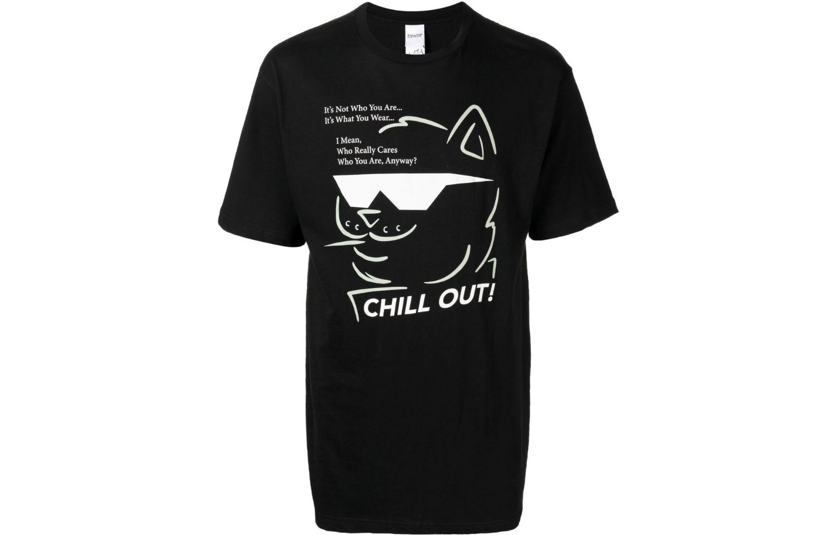 RIPNDIP SS22 Graphic Print Black Unisex Crewneck Short Sleeve T-Shirt RND3267