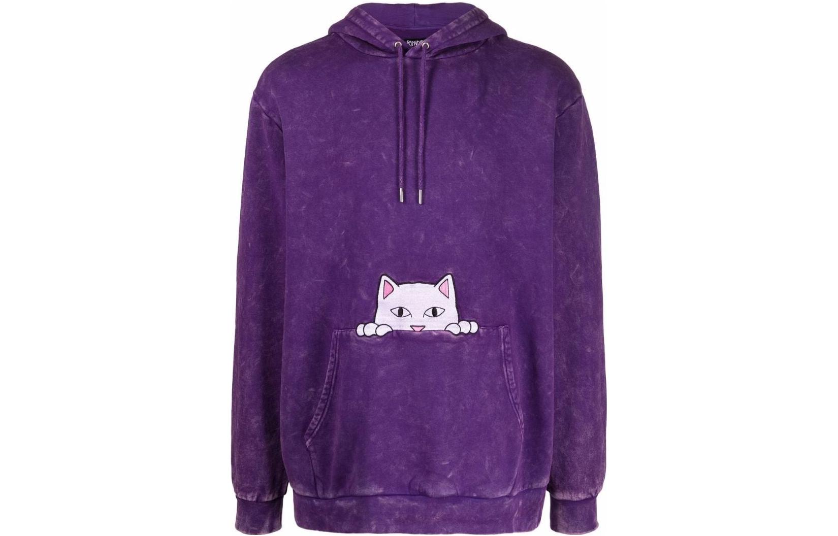 RIPNDIP SS22 Purple Hoodie with Cartoon Embroidery RND7011PURPLE