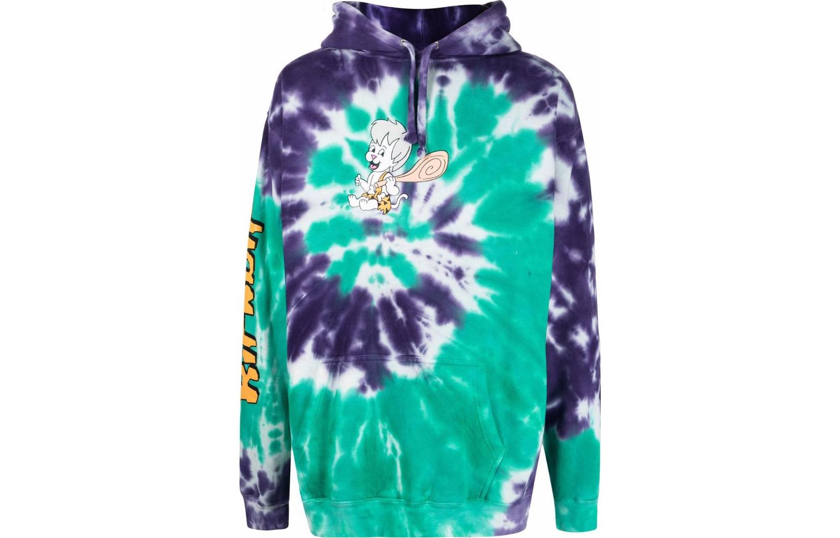 RIPNDIP SS22 Spiral Tie-Dye Hoodie Purple Green RND4947