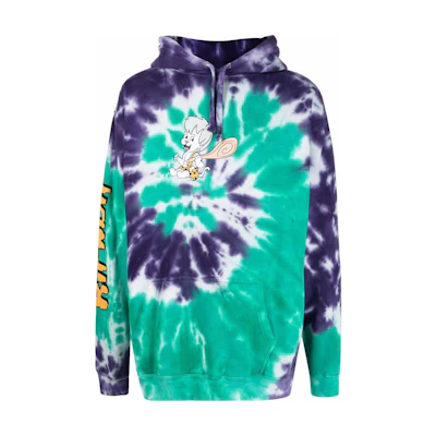 RIPNDIP SS22 Spiral Tie-Dye Hoodie Purple Green RND4947