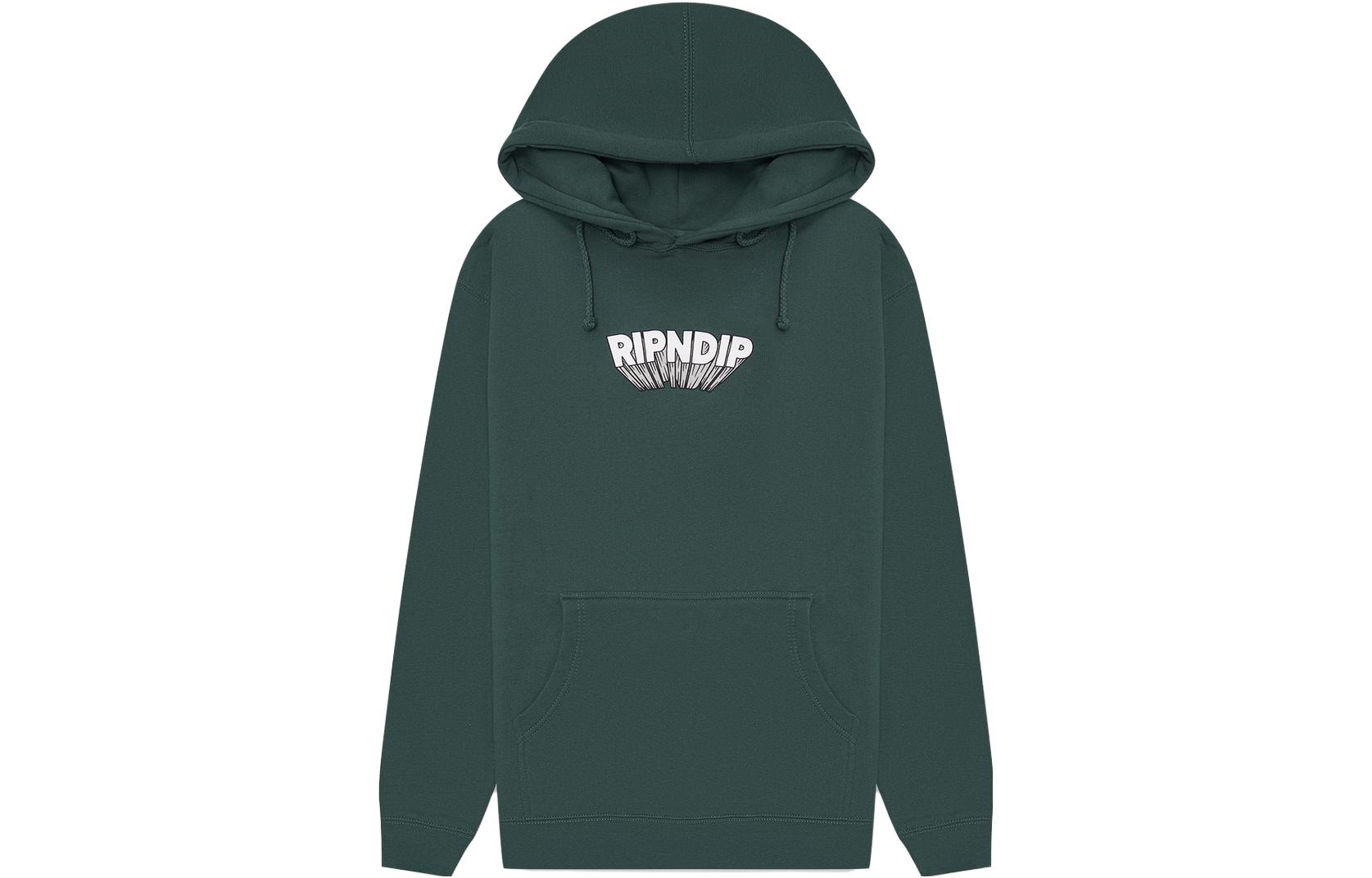 RIPNDIP SS23 3D Letter Graphic Hoodie Green Long Sleeve RND9745