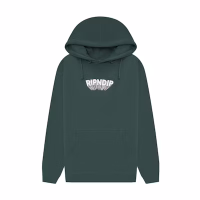RIPNDIP SS23 3D Letter Graphic Hoodie Green Long Sleeve RND9745