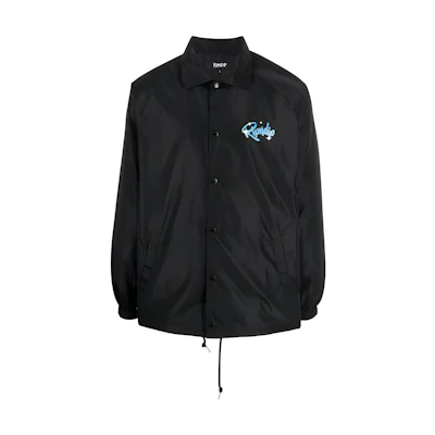RIPNDIP SS23 Animal Print Lettering Button-Up Jacket Black Mens Long Sleeve RND9904