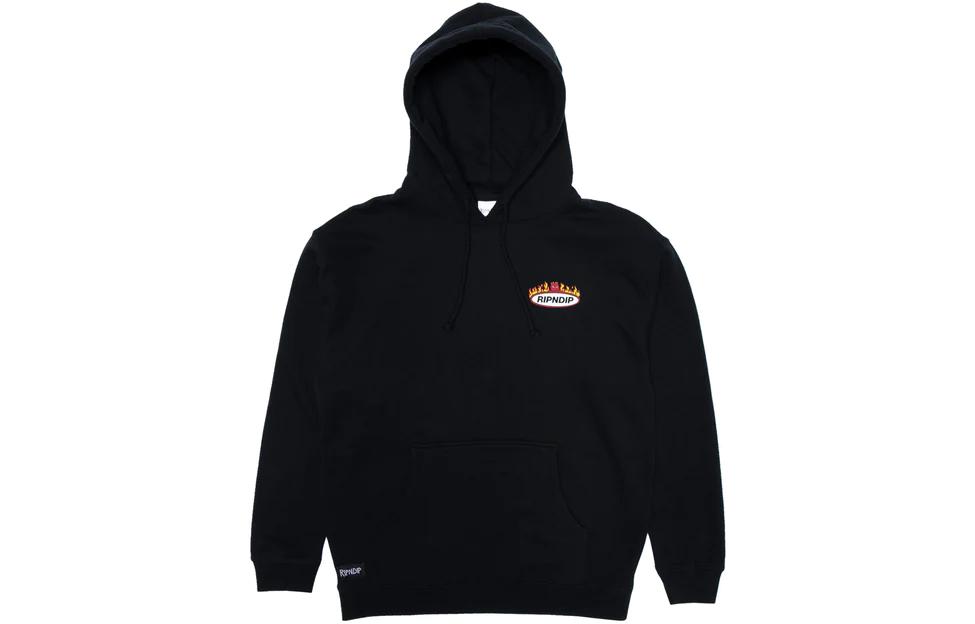 RIPNDIP SS23 Black Letter Print Hoodie Long Sleeve RND4536