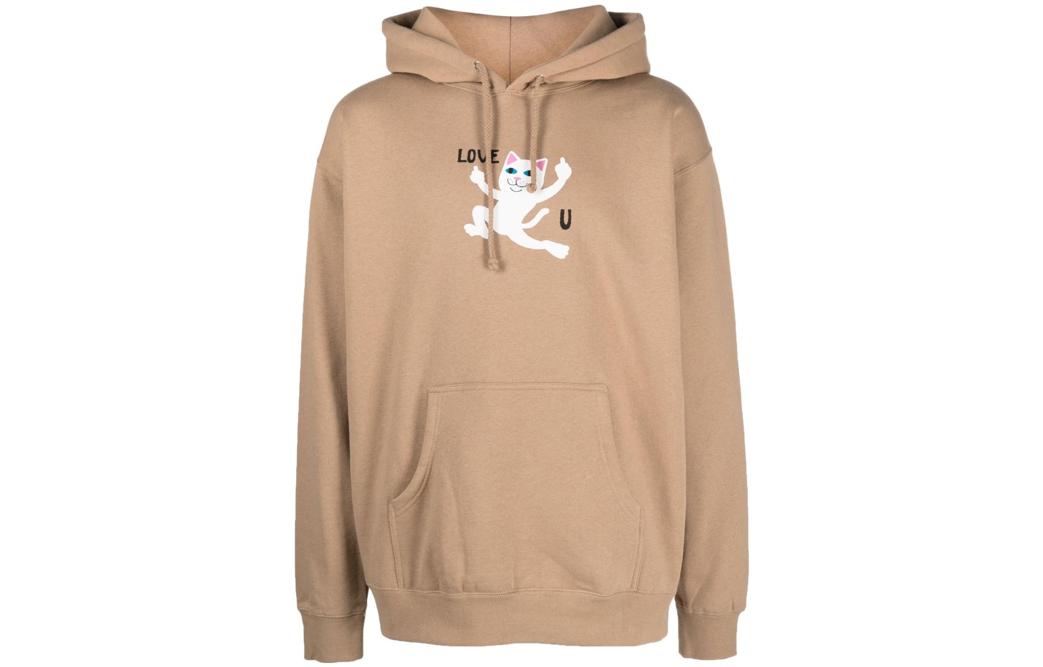 RIPNDIP SS23 Cartoon Bunny Graphic Hoodie Sand Color RND9929