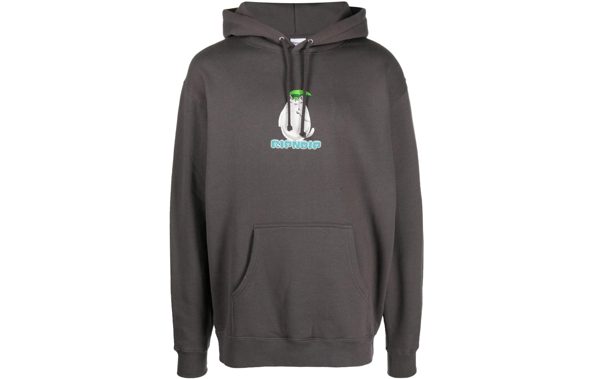 RIPNDIP SS23 Cartoon Graphic Pullover Hoodie Men’s Charcoal Grey RND9928