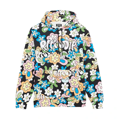 RIPNDIP SS23 Floral Print Drawstring Hoodie Multicolor RND6044