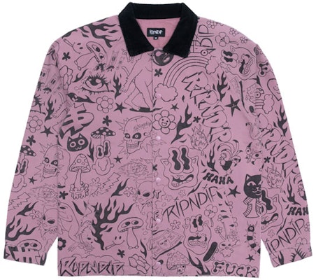 RIPNDIP SS23 Chaqueta Larga Estampado Geométrico Morado Rojo RND9501 Buy RIPNDIP SS23 Chaqueta Larga Estampado Geométrico Morado Rojo RND9501