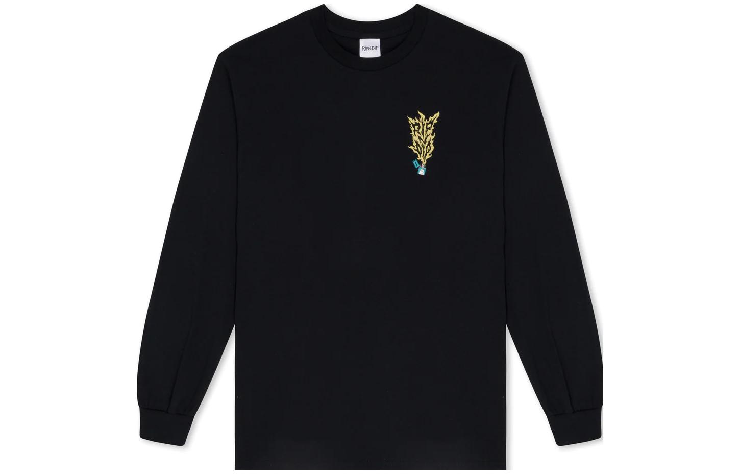 RIPNDIP SS23 Geometric Print Crewneck Sweatshirt Unisex Black RND9750