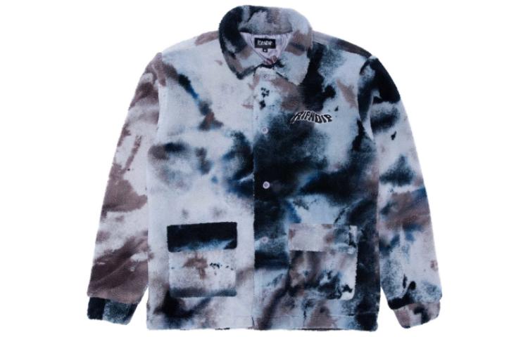RIPNDIP SS23 Graphic Print Button-Up Long Sleeve Jacket Navy Blue - RND8001