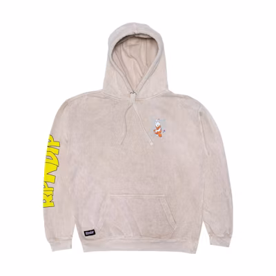 RIPNDIP SS23 Light Gray Cartoon Graphic Hoodie RNDHOLSMU07