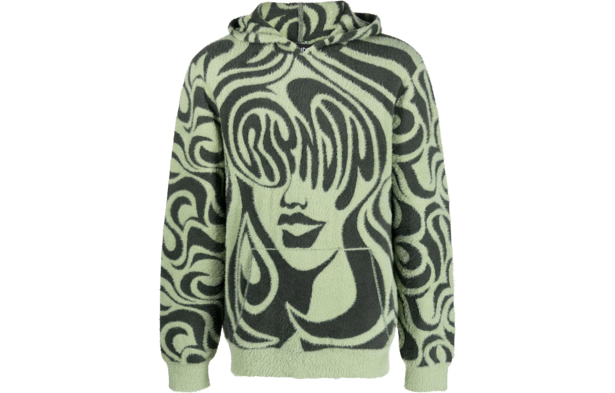 RIPNDIP SS23 Spiral Pattern Hoodie Sage Green Unisex RND9912