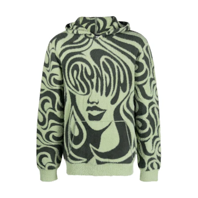 RIPNDIP SS23 Spiral Pattern Hoodie Sage Green Unisex RND9912