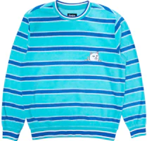 RIPNDIP SS23 Striped Cartoon Graphic Crewneck Sweatshirt Blue - Fashion RND4911 RIPNDIP SS23 Striped Cartoon Graphic Crewneck Sweatshirt Blue - Fashion RND4911