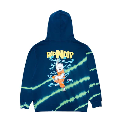 RIPNDIP Super Sanerm Tie-Dye Logo Hoodie Unisex Navy Blue RND8029
