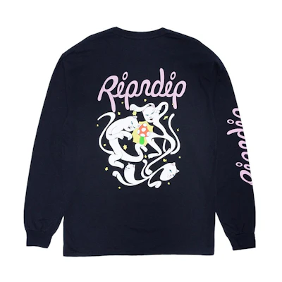 RIPNDIP The Magic Touch Black Graphic Long Sleeve Relaxed Sweatshirt Men RND8050