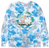 RIPNDIP Waiting In Heaven Long Sleeve Light Blue Cloud Wash Crewneck SS22 Men RND9053 RIPNDIP Waiting In Heaven Long Sleeve Light Blue Cloud Wash Crewneck SS22 Men RND9053