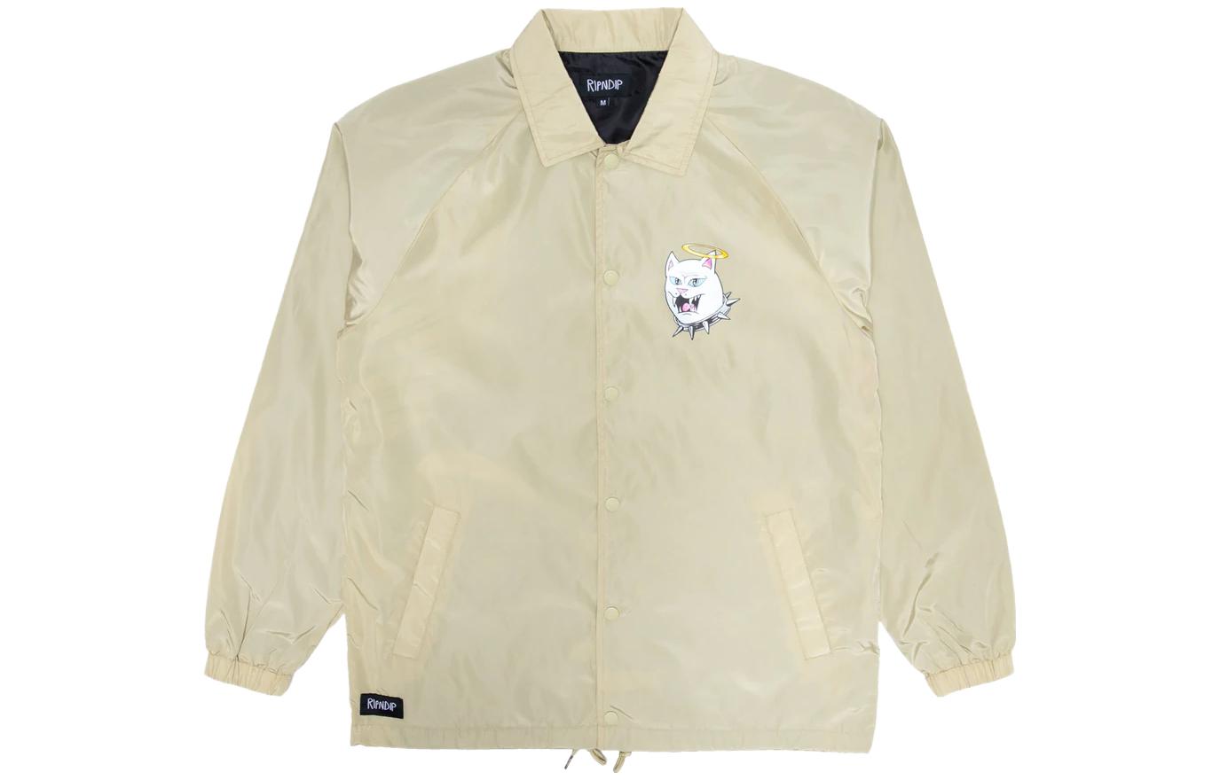 RIPNDIP Yellow Button-Up Coach Jacket - Loose Fit RND9006