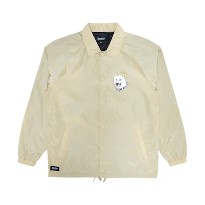 RIPNDIP Yellow Button-Up Coach Jacket - Loose Fit RND9006