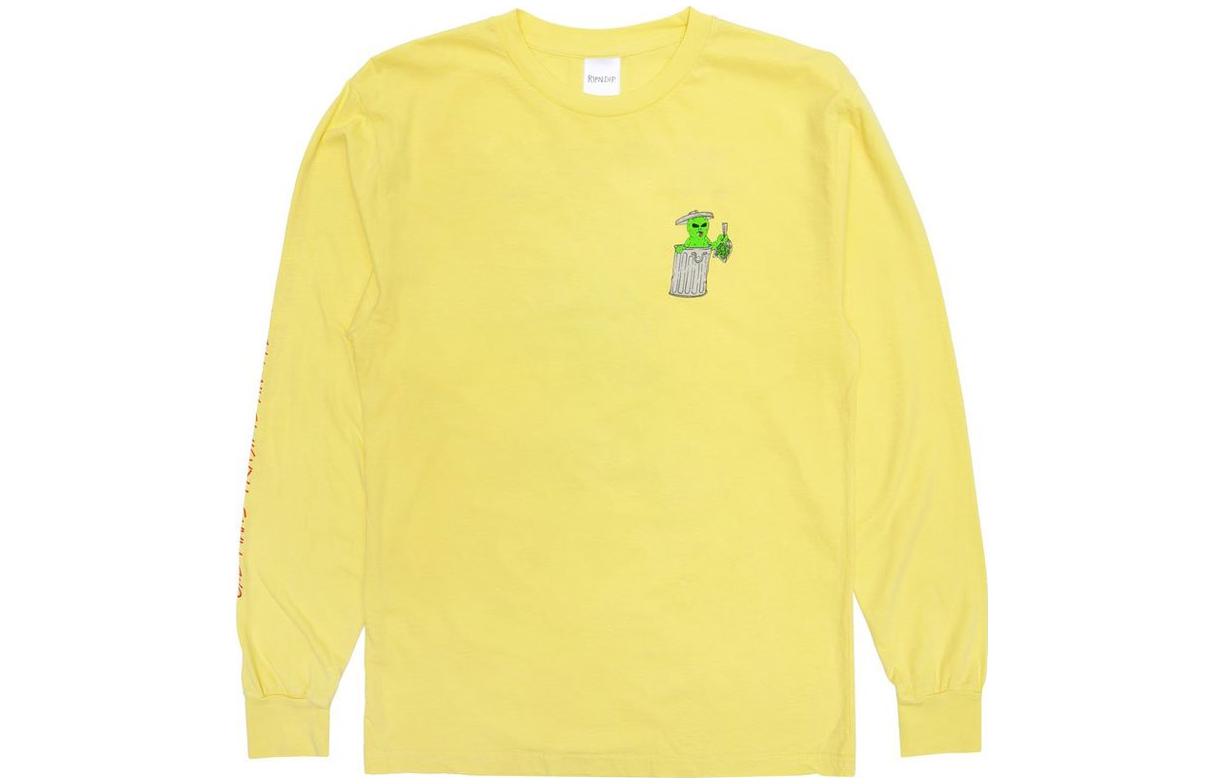 RIPNDIP Yellow Graphic Print Casual Sweatshirt RND4335