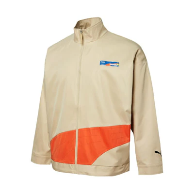 ROARINGWILD Puma Oversized Retro Sports Jacket with Logo Patch - Pebble Pattern 532591-20