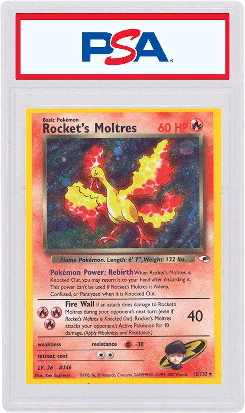 Buy Rocket's Moltres-Holo 2000 Pokemon TCG Gym Heroes #12/132 Kad Pokemon.
