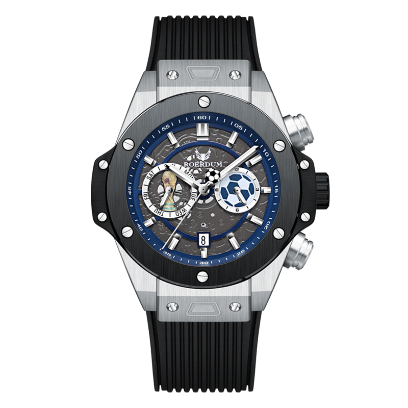 Buy Roerdum ROERDUM World Cup Series Watch Black Dial Automatic/Manual Silicone Strap RA2022