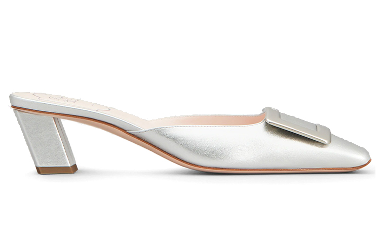 Roger Vivier Belle Vivier 'Silver Breathable Versatile Fashion Bare Heel Sandals' 圖 2