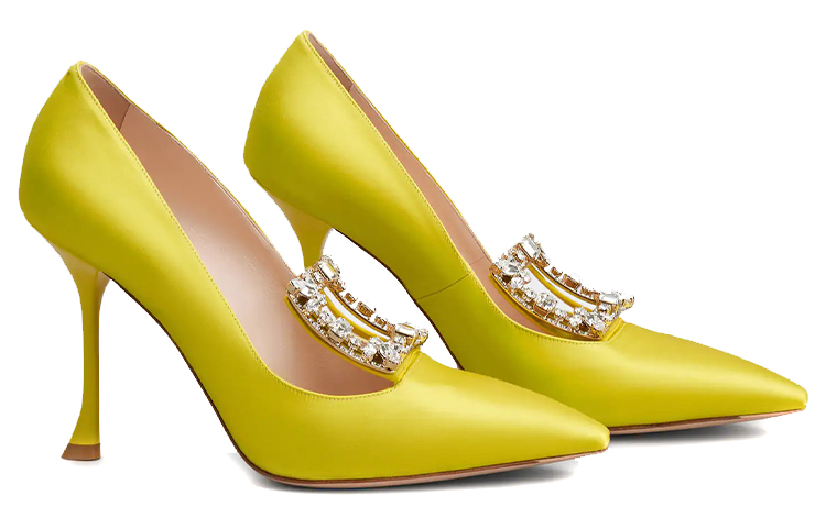 Roger Vivier Broche Vivier High Heel Satin 'Yellow Buckle' 圖 2