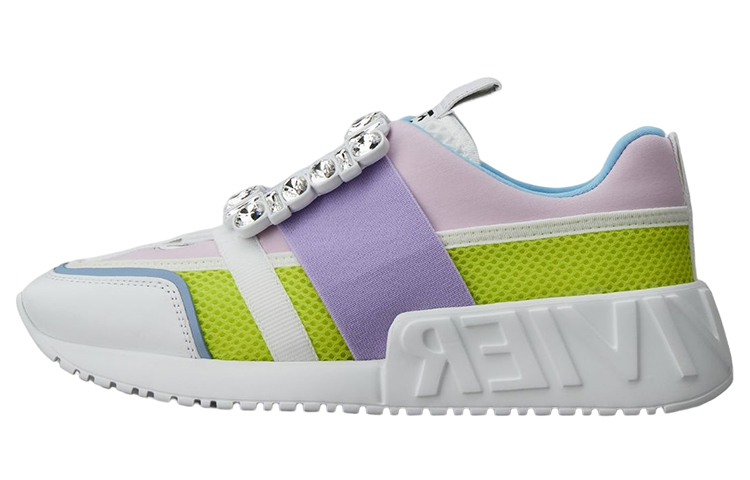 Roger Vivier Sneaky Viv' 'Crystal Buckle White Purple'
