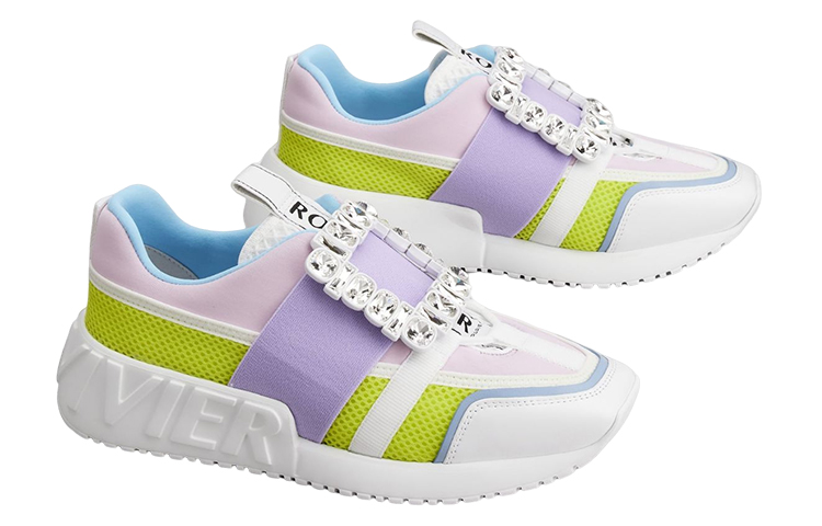 Roger Vivier Sneaky Viv' 'Crystal Buckle White Purple' 圖 2